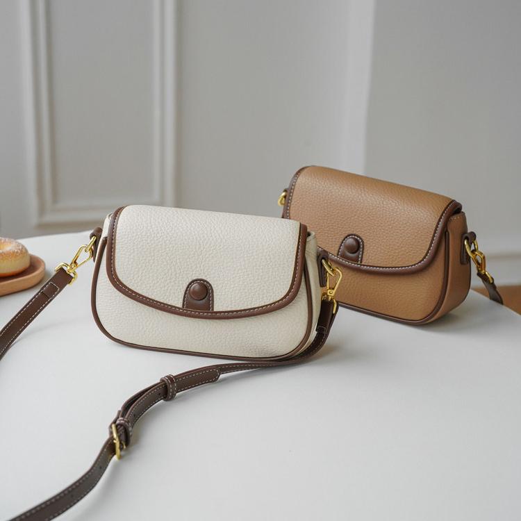 Séraphine Contrast-Trim Vegan Leather Shoulder Bag SV22