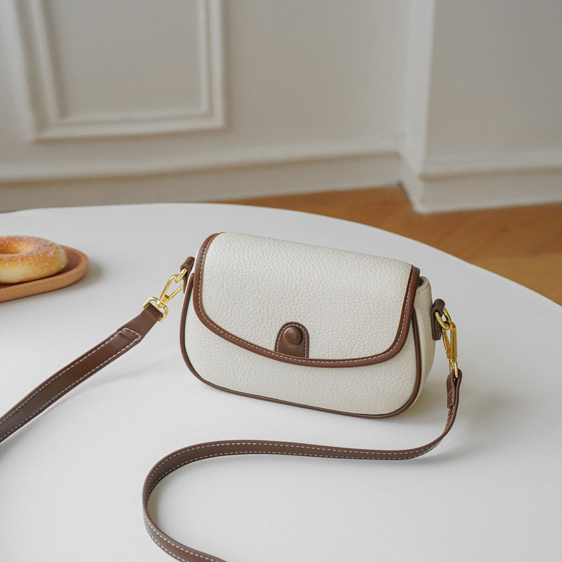 Séraphine Contrast-Trim Vegan Leather Shoulder Bag SV22