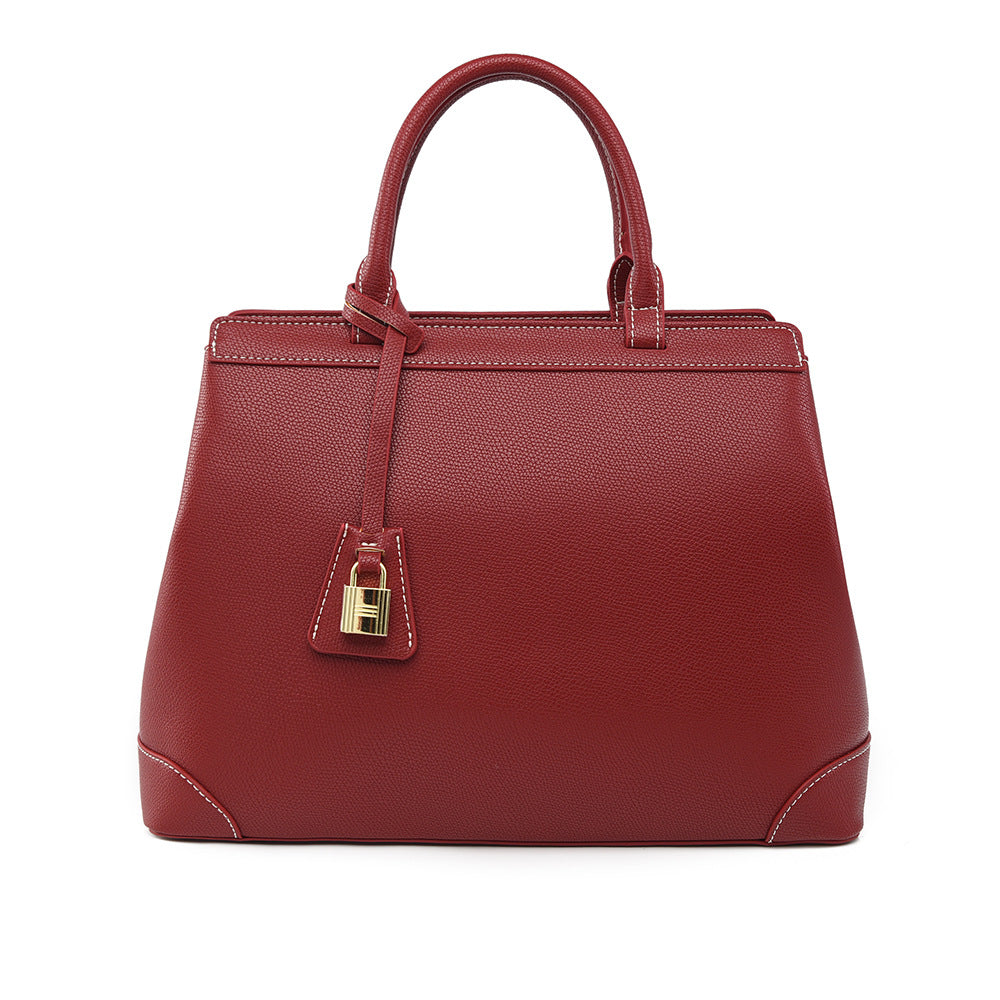 Seraphine Taupe Structured Leather Tote Bag ST33