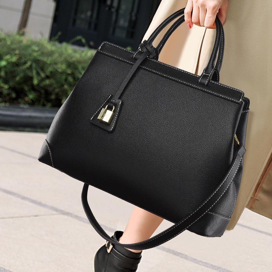 Seraphine Taupe Structured Leather Tote Bag ST33
