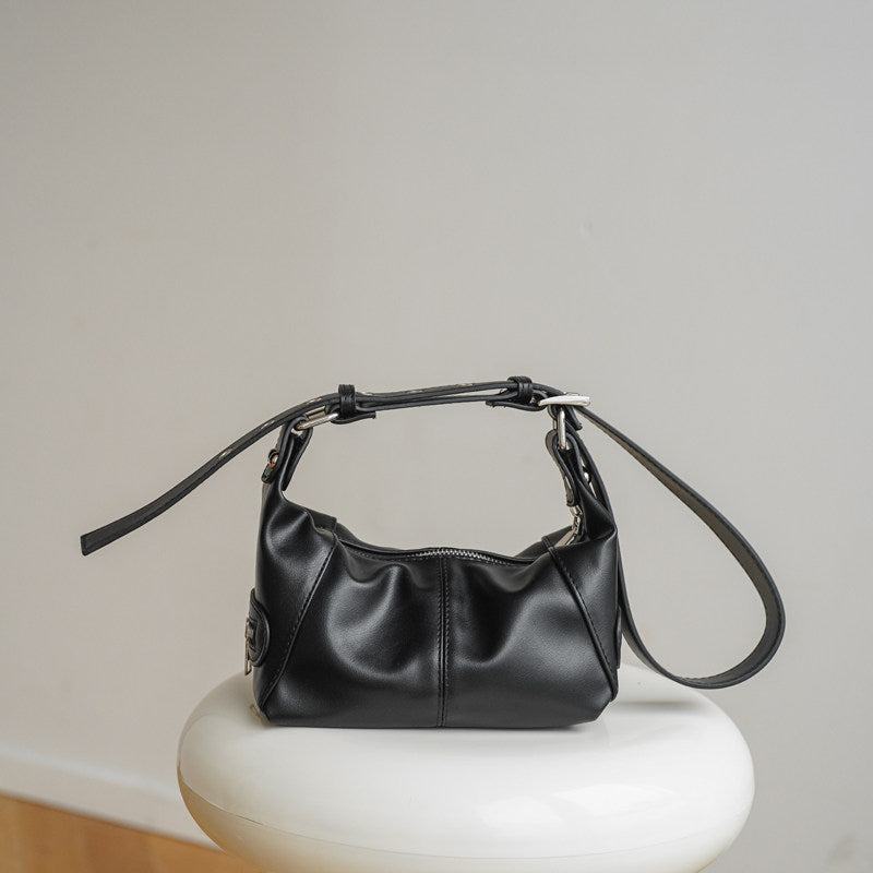 Soft Crescent Bag in Smooth Vegan Leather DW60