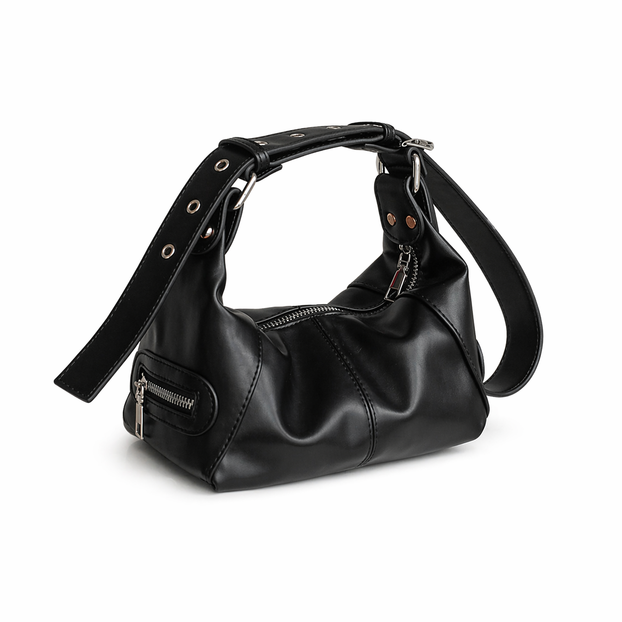 Soft Crescent Bag in Smooth Vegan Leather DW60