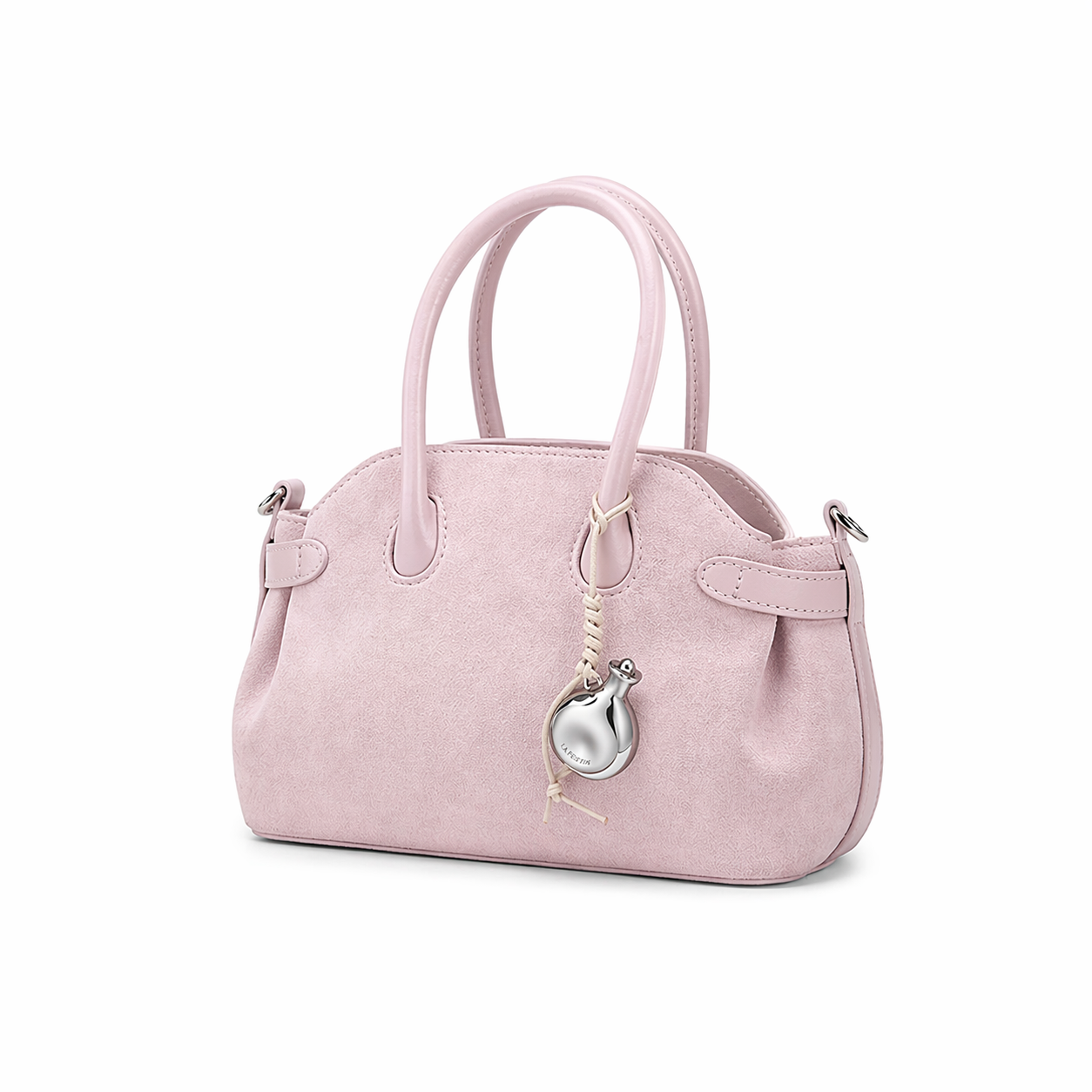 Vintage Suede Leather Mini Boston Bag DW30