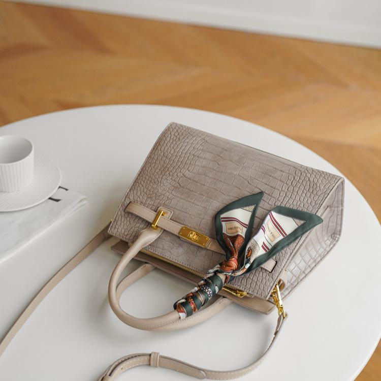 Vivienne Croc-Embossed Structured Tote CJ54