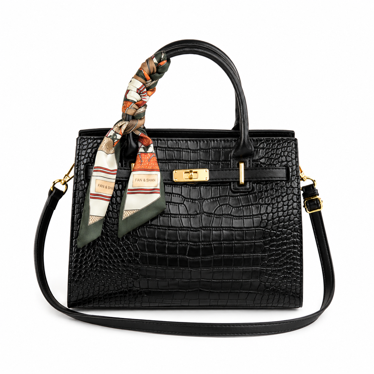 Vivienne Croc-Embossed Structured Tote CJ54