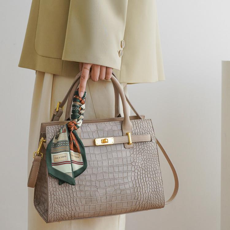 Vivienne Croc-Embossed Structured Tote CJ54