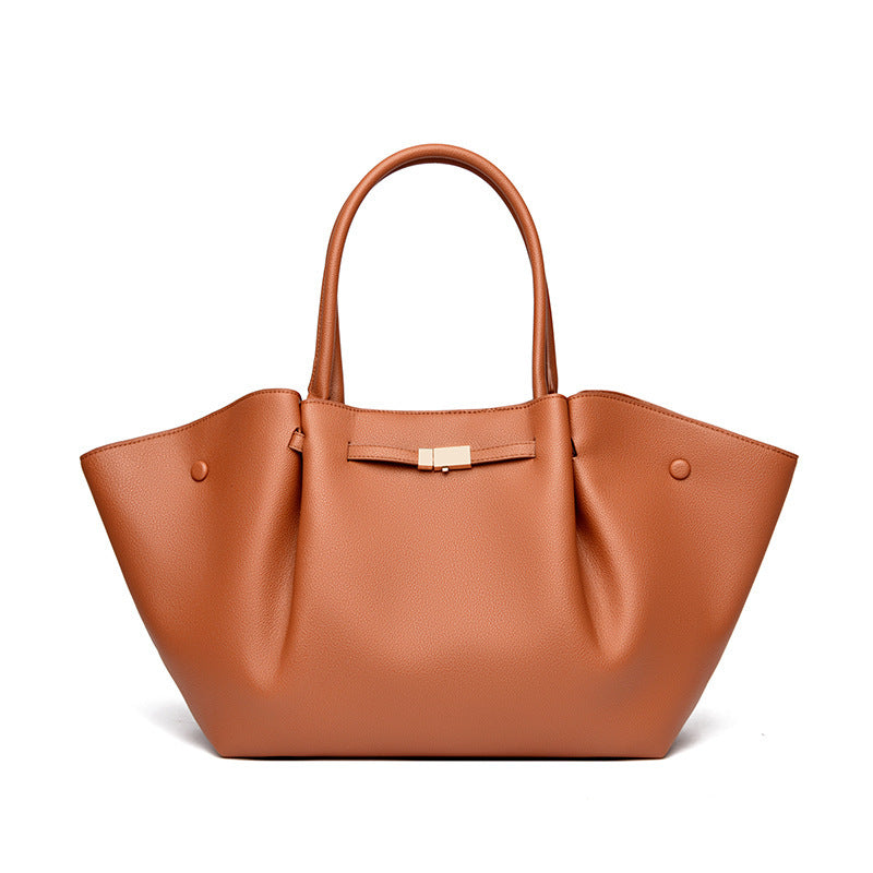 Vivienne Full-Grain Leather Large Tote Bag LT57